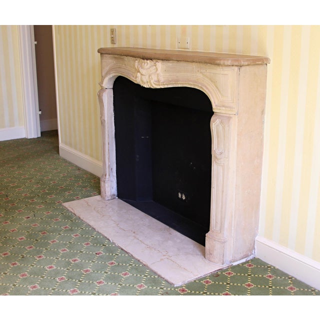 Waldorf Astoria Louis XV French Limestone Mantel For Sale - Image 13 of 14