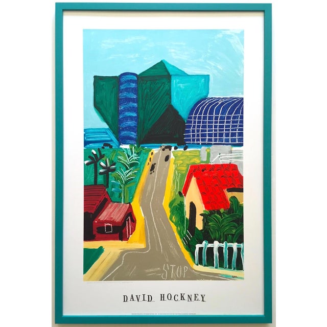 David Hockney Vintage 1989 Lithograph Print Framed