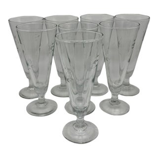 Vintage Princess House Pilsner/Champagne Flute Heritage Pattern Set of 8 Glasses For Sale