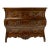 Vintage French Provincial Style Carved Walnut Bombé Commode For Sale
