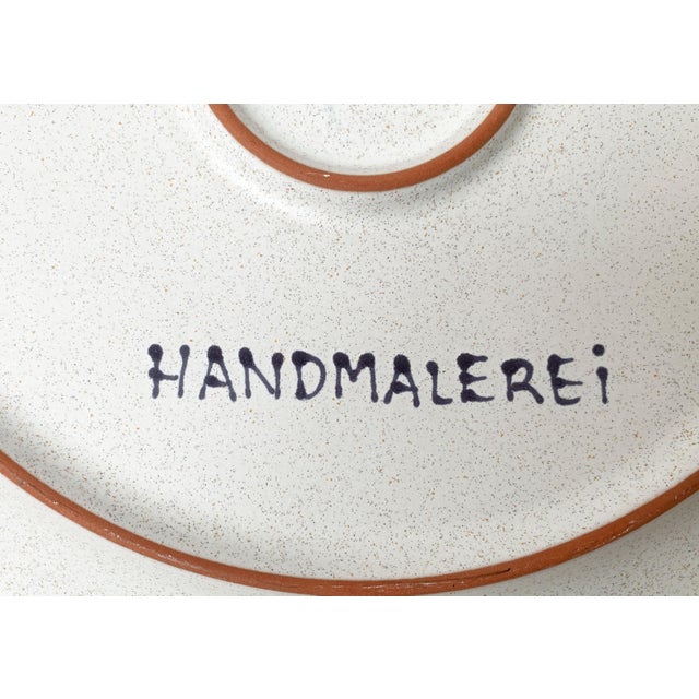 Vintage German Handpainted Wall Plate, 1970s For Sale - Image 16 of 17