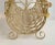 Vintage Italian tole magazine rack. Basket weave with fruit design.