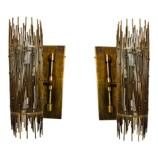Vintage Brutalist Wall Sconces For Sale