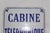 Phone Box Sign in Blue and White Enamel Metal, 1970s For Sale - Image 4 of 18