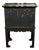 Small Painted Fir Wood Sideboard with Asian Decoration, 1950s For Sale