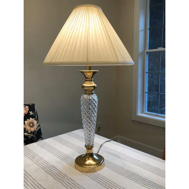 Ethan Allen Crystal Lamp and Shade Chairish