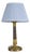19th Century Ormolu Gilt Bronze Table Lamp with Pleated Shade For Sale