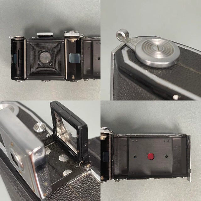 Vintage Zeiss Ikon Ikonta 521/16 Folding Camera Novar 7.5cm Lens with Leather Case Display Prop For Sale - Image 9 of 13