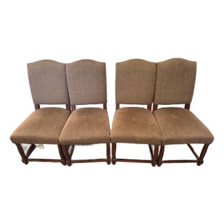 Set of 4 Restoration Hardware Upholstered Dining Chairs For Sale