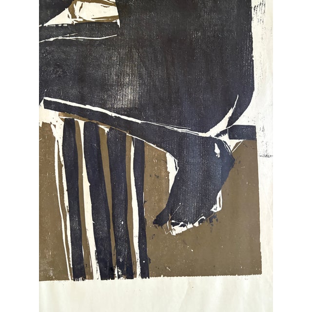 Barbara Beck woodblock print on paper. Comes unsigned. Unframed. From the studio collection. Barbara Beck artist. Beck’s...