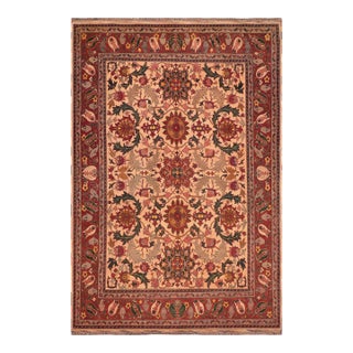 Rustic Kargahi 1980's Beige/Rust Wool Rug - 8'3'' X 10'10'' For Sale