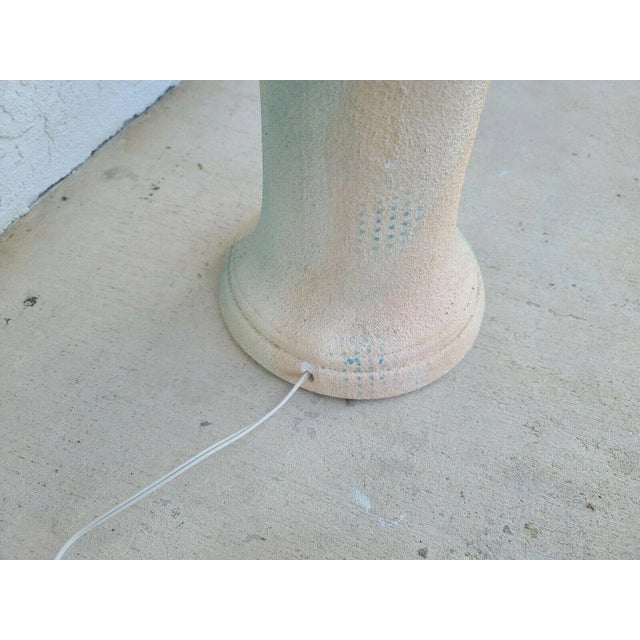 1970's Southwestern Style Textured Plaster Floor Lamp For Sale - Image 10 of 12
