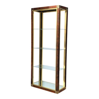 1980s Vintage Faux Tortoise Shell & Brass Etagere For Sale