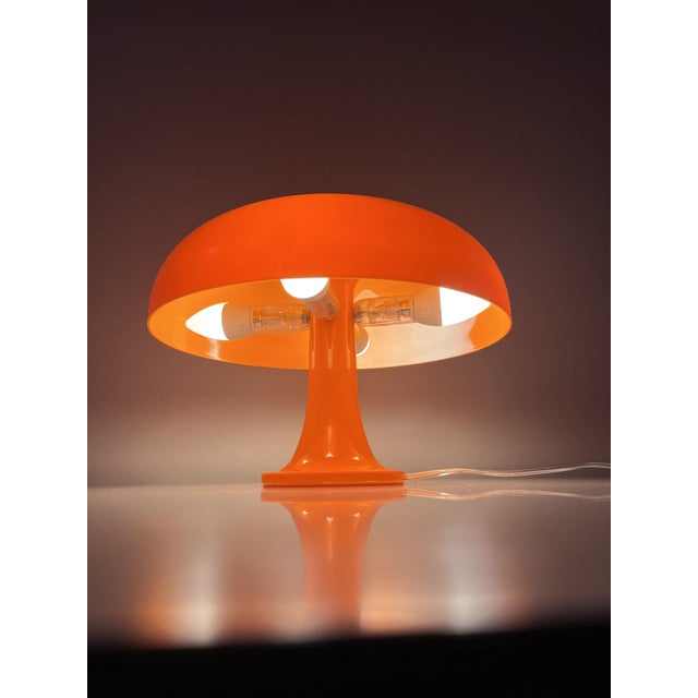 Vintage Nessino Table Lamp in Orange by Giancarlo Mattioli for Artemide, 2010s For Sale - Image 6 of 11