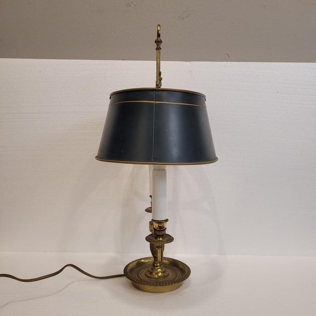 Metal Directoire Bouillotte Table Lamp in Gilt Bronze, France, 19th Century For Sale - Image 7 of 18