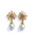Bochic "Orient" Vintage Sapphire & White Pearls Earrings Set 18K Gold & Silver For Sale In New York - Image 6 of 18
