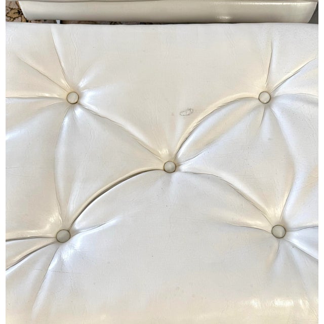 Mid Century Modern Chrome Flat Bar Scoop Lounge Chair and Ottoman Attr. To Milo Baughman For Sale In New York - Image 6 of 11