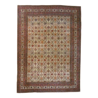 Oversize Antique Persian Teheran Rug For Sale