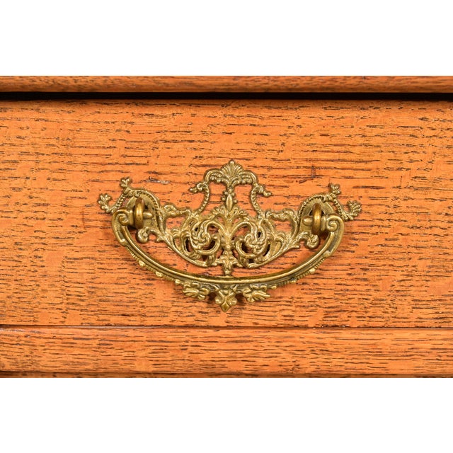 Antique Victorian Carved Oak Commode or Bar Cabinet, Circa 1890s For Sale - Image 9 of 15