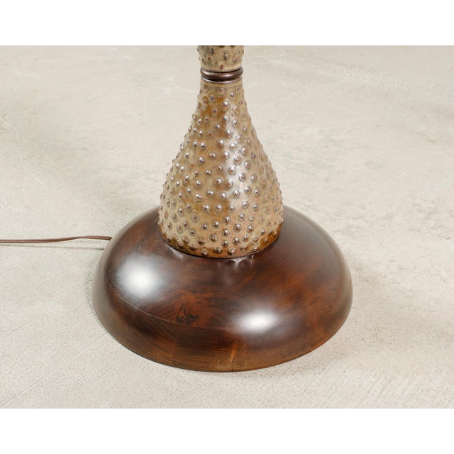 Midcentury Scandinavian Modern Mobach Style Pottery Floor Lamp For Sale - Image 11 of 17