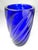 Archimede Seguso Signed Large Cobalt Blue Art Glass Vase, Circa 1980s For Sale - Image 9 of 12