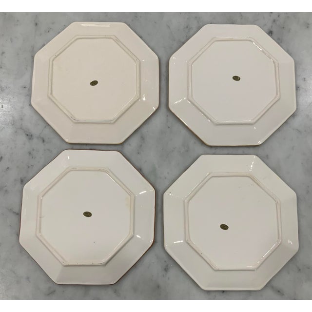 Brown Safari Animal Salad Plates W/ Rattan & Bamboo Borders Set of 4 - Attrib. To Raymond Waites - Palm Beach Regency, Safari Entertaining - See Pics! For Sale - Image 8 of 8