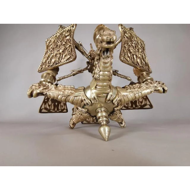 Gilded Bronze Lamp, 19th Century For Sale - Image 5 of 12