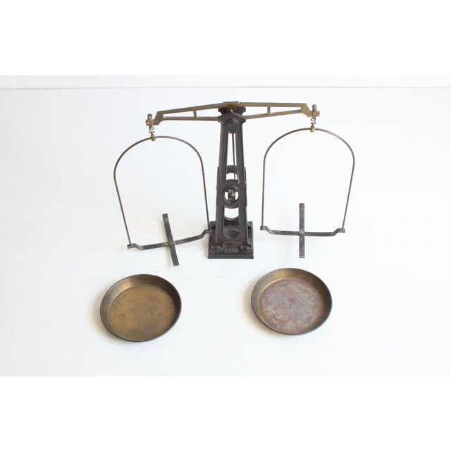 Antique Castiron and Brass Pharmacy Scale, 1900s For Sale - Image 4 of 18