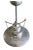 Ceiling Light Fixture Nickel Plated For Sale - Image 4 of 5