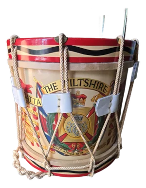 Vintage Diminuitve English Reprodcution Regiment Drum / Occasiional Table
