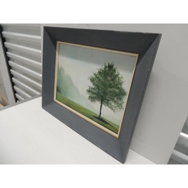 Framed Oil Painting "Morning Fog" Painted Wood Frame For Sale In Tampa - Image 6 of 6