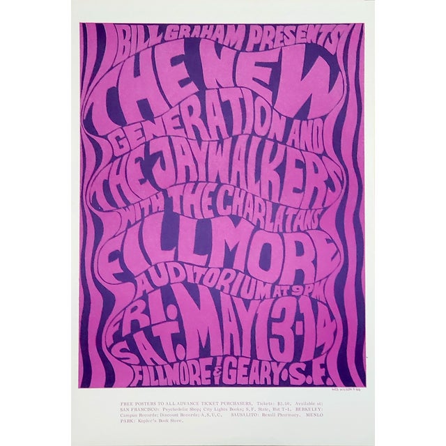 Wes Wilson, New Generation, Lithograph, 1966 For Sale