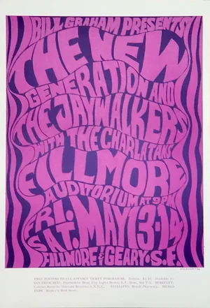 Wes Wilson, New Generation, Lithograph, 1966