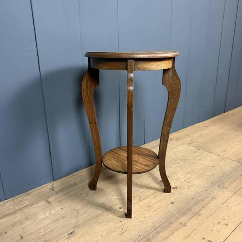 Wood Large Oak Plant Table For Sale - Image 7 of 14