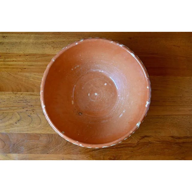 Large Vintage Terracotta Bowl For Sale - Image 4 of 7
