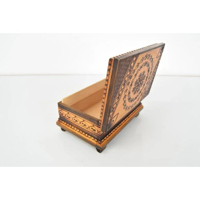 Brown Vintage Wooden Box, 1960s For Sale - Image 8 of 10