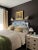 French Gigi Blue Toile Upholstered Queen Headboard For Sale - Image 3 of 3