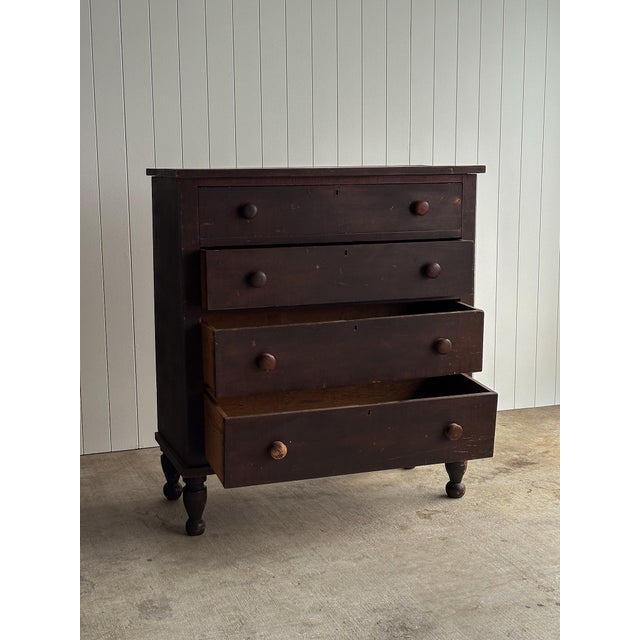 Late 19th Century Antique Painted Pine Chest of Drawers, Original Surface For Sale - Image 14 of 17