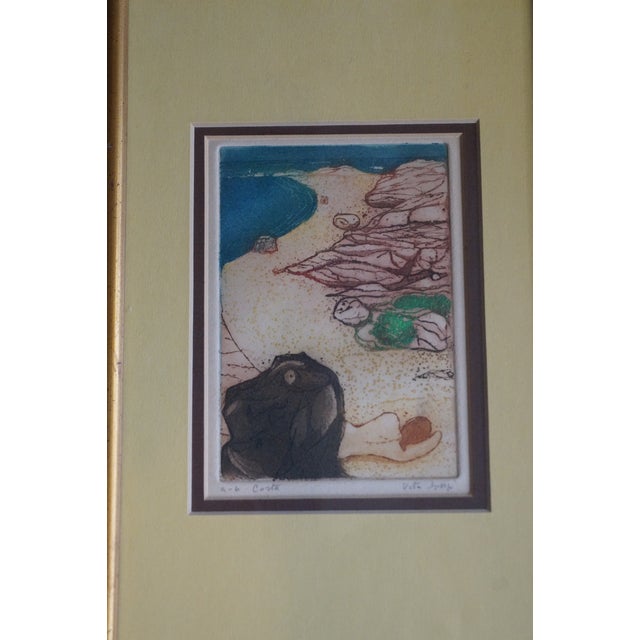 Italian 1960s Vita Giorgi Handmade Seaside Nude Art Print For Sale - Image 3 of 10