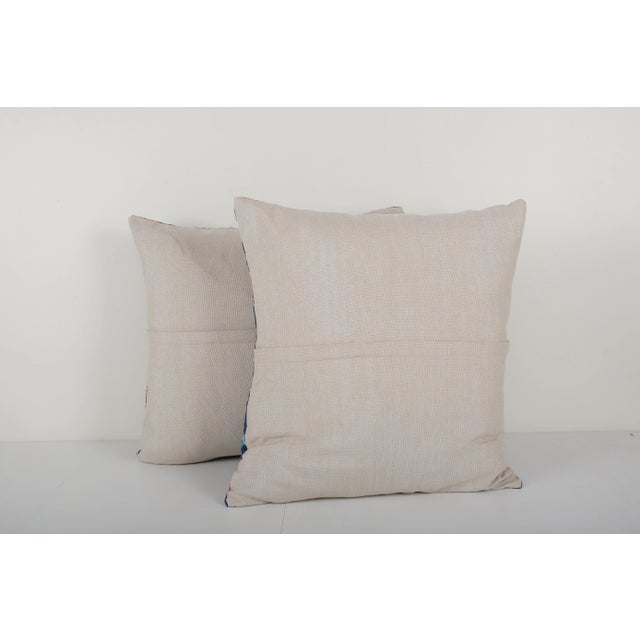 Uzbek Pillow Cases Made From Uzbek Cotton Printed Textile - a Pair For Sale - Image 4 of 5