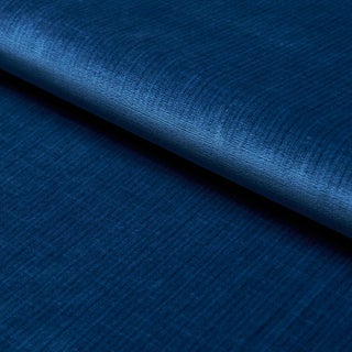 SAMPLE - Schumacher Antique Strie Velvet Fabric In Royal For Sale
