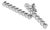 Late 20th Century 18K White Gold Estate Diamond Line Drop Earrings, Pair For Sale