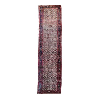 Vintage Runner Full Plush Pile in Iconic Design Rug 3.8 x 19.9 For Sale