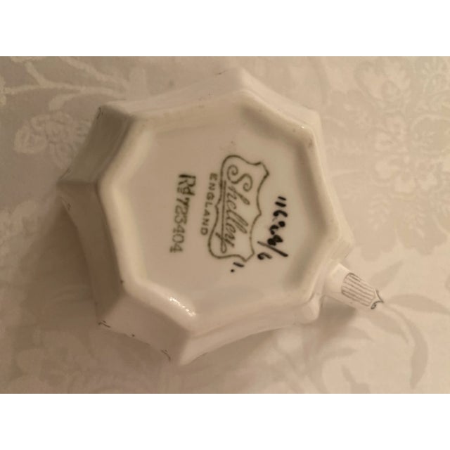 Art Deco Shelley Queen Anne “Garland of Flowers” Tea Cup, Saucer, and Plate- 3 Pieces For Sale - Image 3 of 12