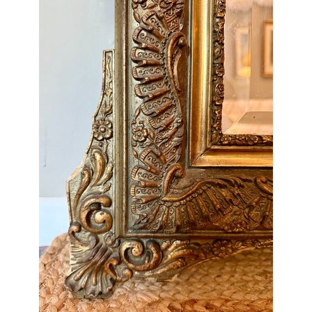 Large Antique French Gilded Mirror with Rococo Detailing For Sale - Image 6 of 18