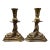 1920s Pair of Mottahedeh Brass Serpentine Dolphin Koi Fish Candlestick Holders For Sale