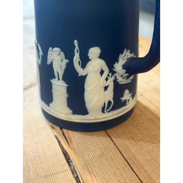 English Late 19th Century Victorian Wedgewood Jasperware Pitcher For Sale - Image 3 of 11