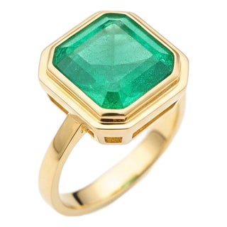 Kai One-of-a-Kind Bella 3.05ct Certified Columbian Emerald Ring in 14k Gold, Size 6 For Sale