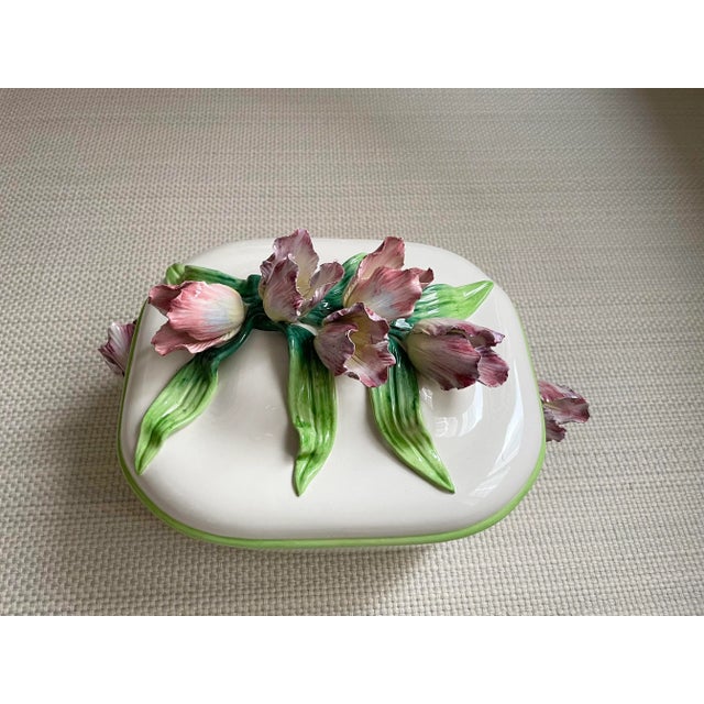 Mid 20th Century Vintage Italian Majolica Tulip Tureen For Sale - Image 5 of 12