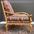 2000s Sherrill Furniture French Country Ladder Back Bergere Lounge Chair in Red & Gold For Sale - Image 9 of 12